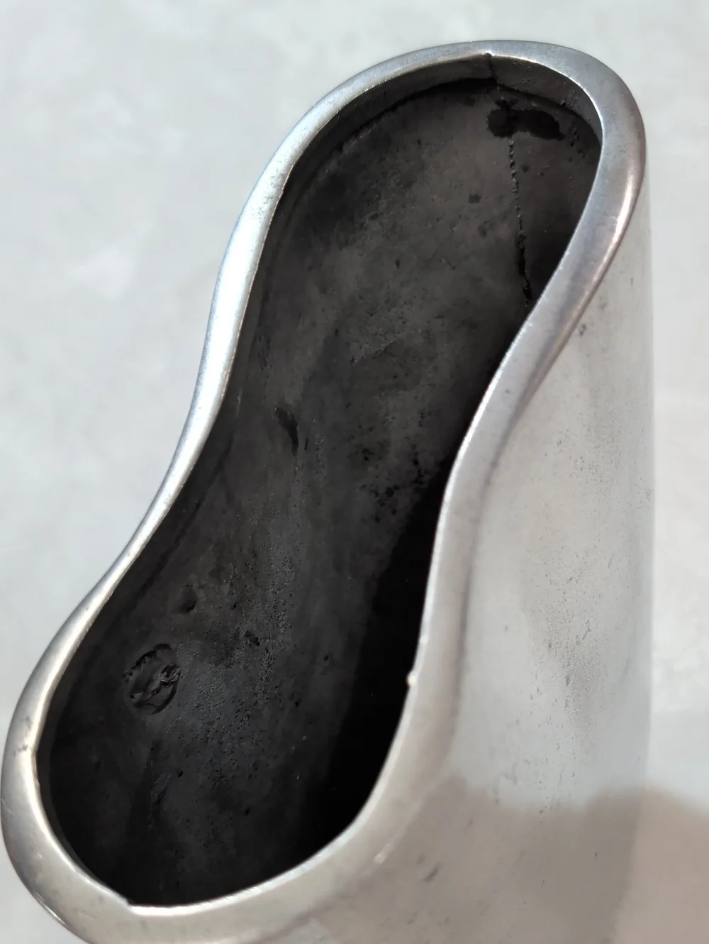 Vintage Forged Silver Metal Vase